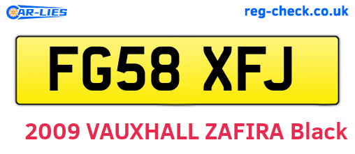 FG58XFJ are the vehicle registration plates.