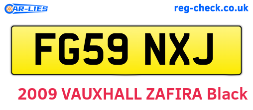 FG59NXJ are the vehicle registration plates.