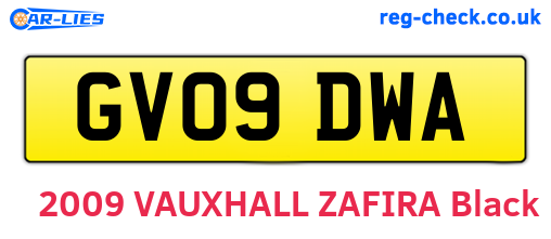 GV09DWA are the vehicle registration plates.