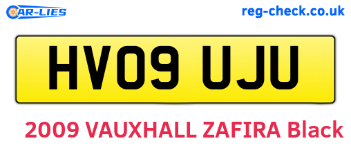 HV09UJU are the vehicle registration plates.