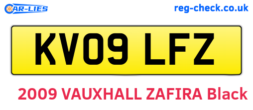 KV09LFZ are the vehicle registration plates.