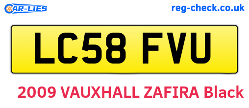 LC58FVU are the vehicle registration plates.