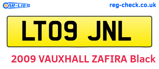 LT09JNL are the vehicle registration plates.