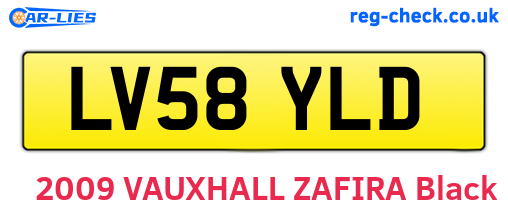 LV58YLD are the vehicle registration plates.