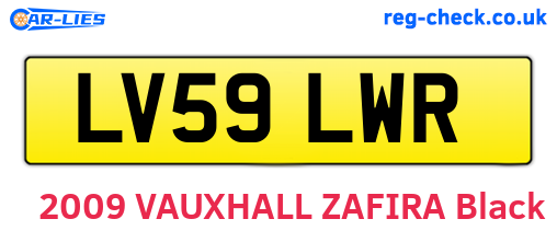 LV59LWR are the vehicle registration plates.