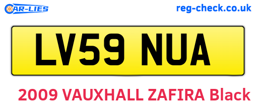 LV59NUA are the vehicle registration plates.