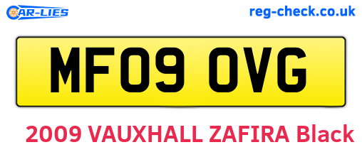 MF09OVG are the vehicle registration plates.