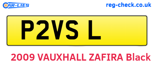 P2VSL are the vehicle registration plates.