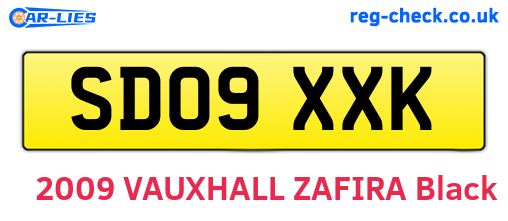 SD09XXK are the vehicle registration plates.