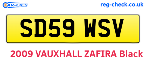 SD59WSV are the vehicle registration plates.