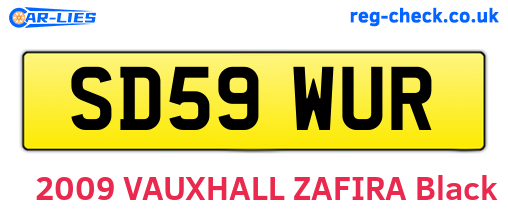 SD59WUR are the vehicle registration plates.