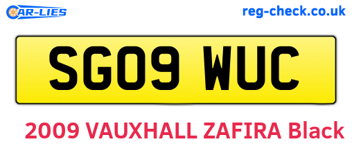 SG09WUC are the vehicle registration plates.