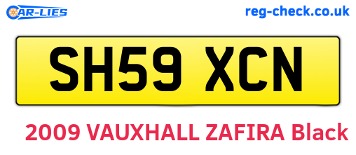 SH59XCN are the vehicle registration plates.