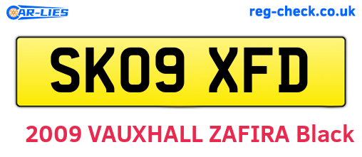 SK09XFD are the vehicle registration plates.