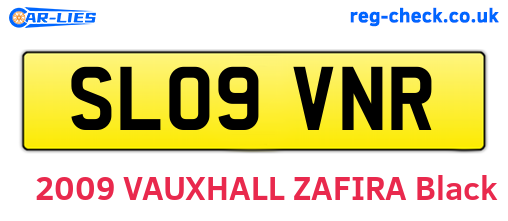SL09VNR are the vehicle registration plates.
