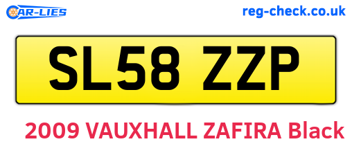 SL58ZZP are the vehicle registration plates.