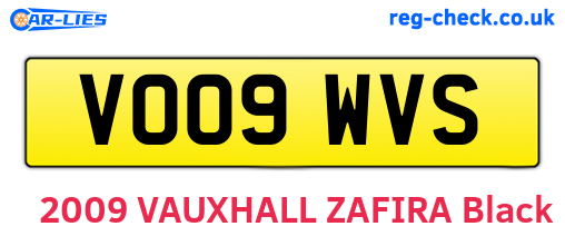 VO09WVS are the vehicle registration plates.