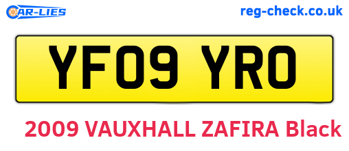 YF09YRO are the vehicle registration plates.