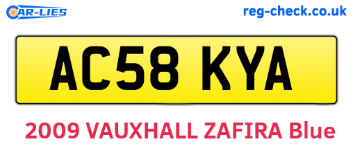 AC58KYA are the vehicle registration plates.