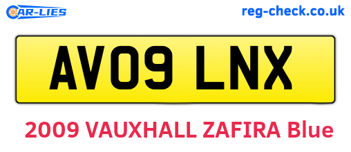 AV09LNX are the vehicle registration plates.