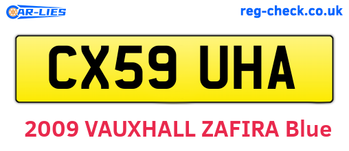 CX59UHA are the vehicle registration plates.