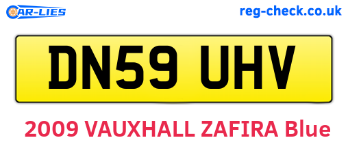 DN59UHV are the vehicle registration plates.