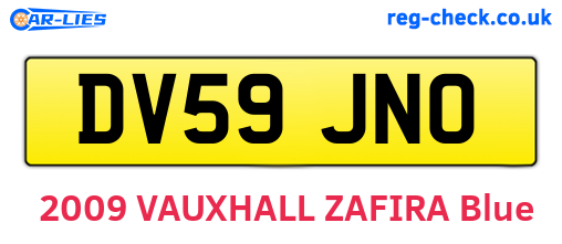 DV59JNO are the vehicle registration plates.