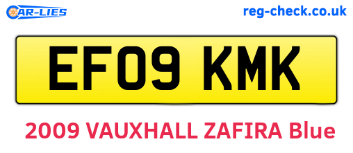 EF09KMK are the vehicle registration plates.