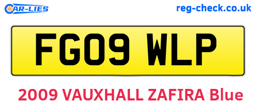 FG09WLP are the vehicle registration plates.