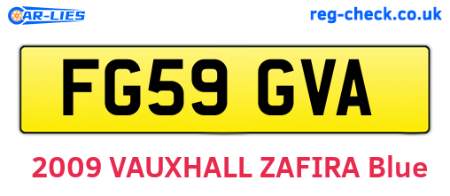 FG59GVA are the vehicle registration plates.