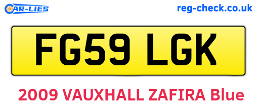 FG59LGK are the vehicle registration plates.