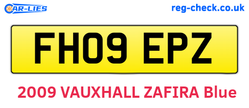 FH09EPZ are the vehicle registration plates.