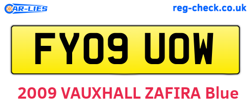 FY09UOW are the vehicle registration plates.