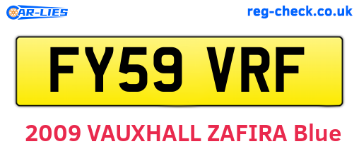 FY59VRF are the vehicle registration plates.