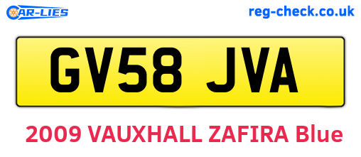 GV58JVA are the vehicle registration plates.