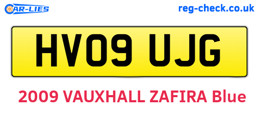 HV09UJG are the vehicle registration plates.
