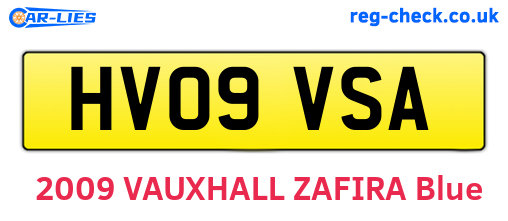HV09VSA are the vehicle registration plates.