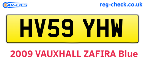 HV59YHW are the vehicle registration plates.