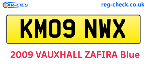 KM09NWX are the vehicle registration plates.
