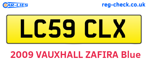 LC59CLX are the vehicle registration plates.