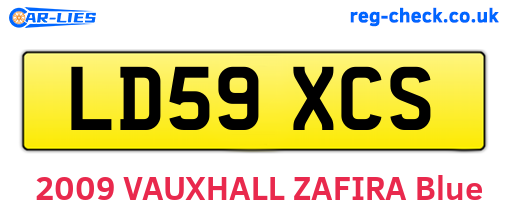 LD59XCS are the vehicle registration plates.