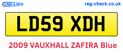 LD59XDH are the vehicle registration plates.