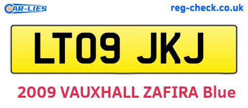 LT09JKJ are the vehicle registration plates.