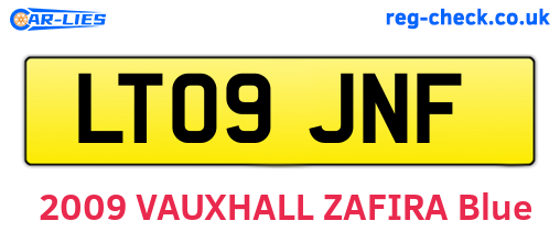 LT09JNF are the vehicle registration plates.