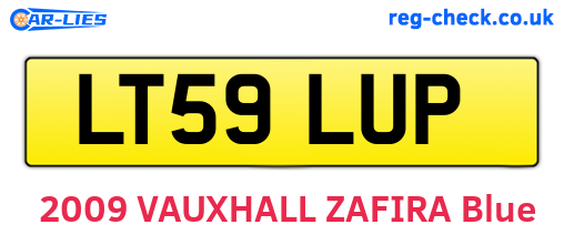 LT59LUP are the vehicle registration plates.