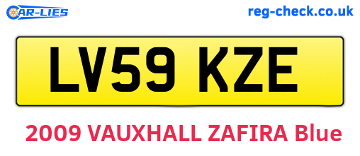 LV59KZE are the vehicle registration plates.