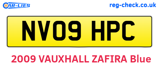 NV09HPC are the vehicle registration plates.