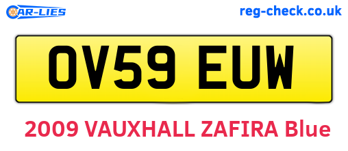 OV59EUW are the vehicle registration plates.