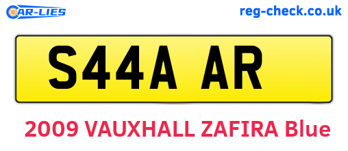S44AAR are the vehicle registration plates.