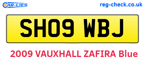 SH09WBJ are the vehicle registration plates.